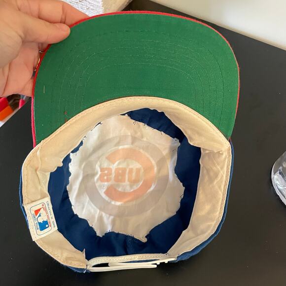 VTG 80s Chicago Cubs MLB Baseball Painters Hat Snap Back OSFA - Picture 6 of 7